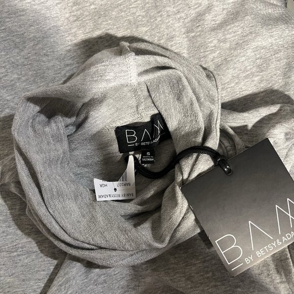 BAM by Betsy & Adam Attached Mask Turtleneck Tank Top Size Small Heather Gray - Picture 8 of 10